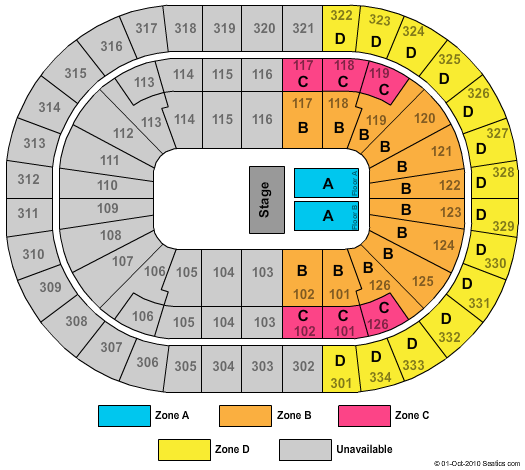 Enterprise Center Concert Club Zone Seating Chart